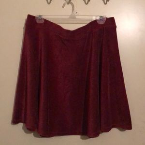 🌹FOREVER 21 Plus Size Red Corduroy Skater Skirt🌹